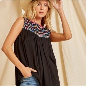 Take Me Away Embroidered Top S M L